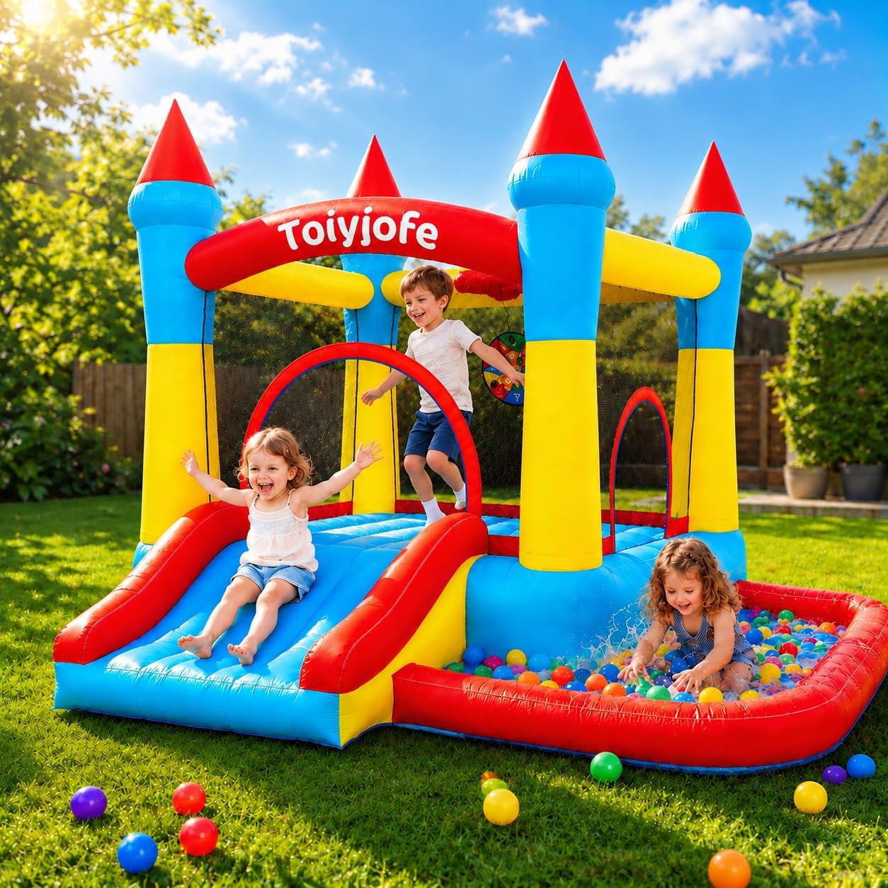 Kids Outdoor Jumping Castle - Bounce House for Kids 3-6, Toddler