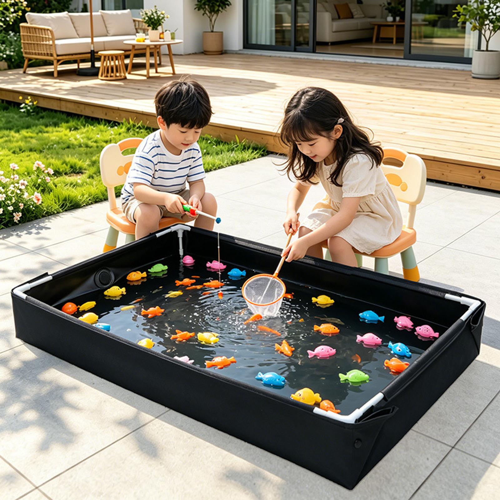 Kids Outdoor Picnic Table - Foldable Sandbox for Kids, 2-in-1 Water