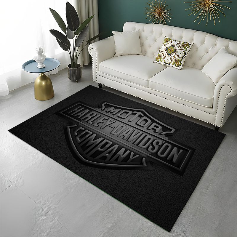 Kids Outdoor Flooring - Retro H-Harleys Racing Moto Non-Slip Area