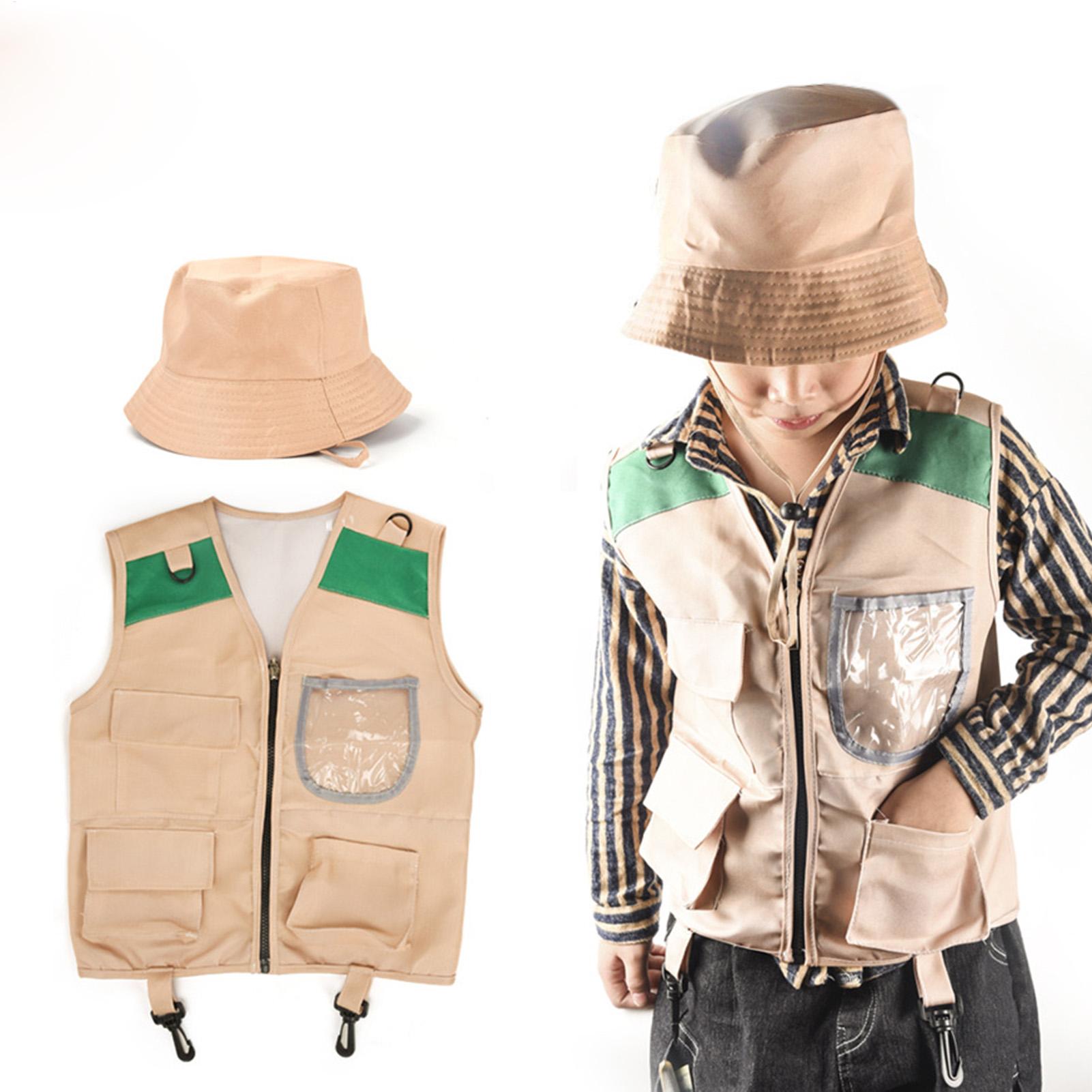 Kids Outdoor Vest - Kids Explorer hat and vest Costume