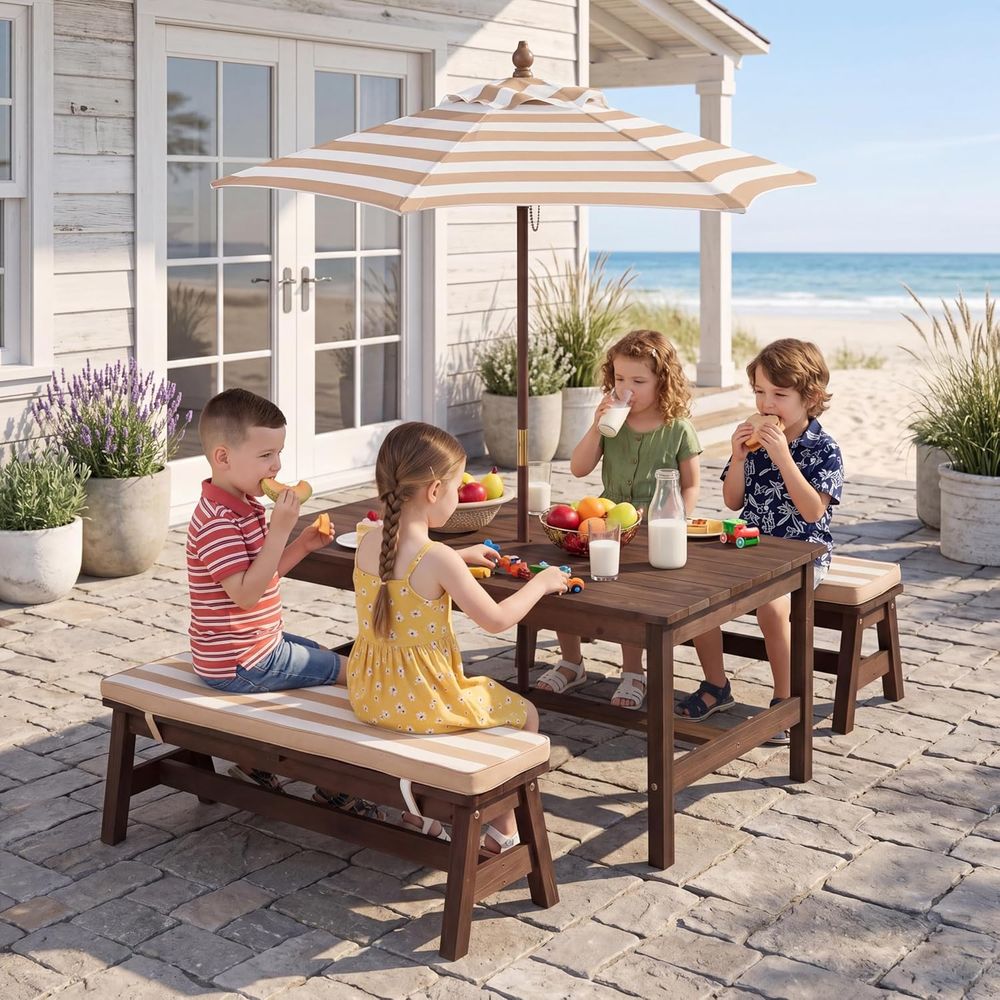 Kids Outdoor Picnic Table - Kids Picnic Table, Large 42“x 23”
