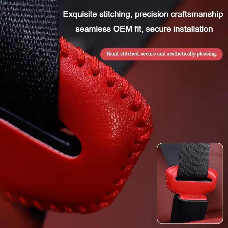 Swing Seat Belt - [MS]Universal Leather Car Safety Seat Belt