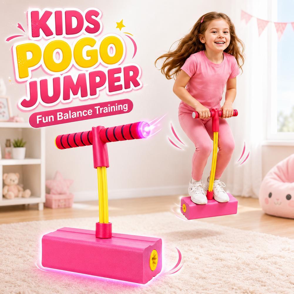 Kids Outdoor Jumping Toys - Frog Jump Foam Pogo Stick Kids