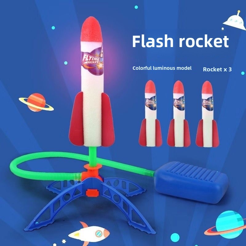 Kids Outdoor Jumping Toys - Kid Air Rocket Foot Pump Launcher