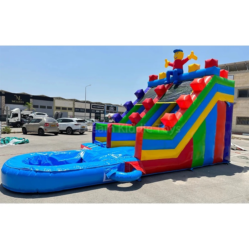Kids Outdoor Jumping Toys - Building Block Commercial Inflatable Slides Toy