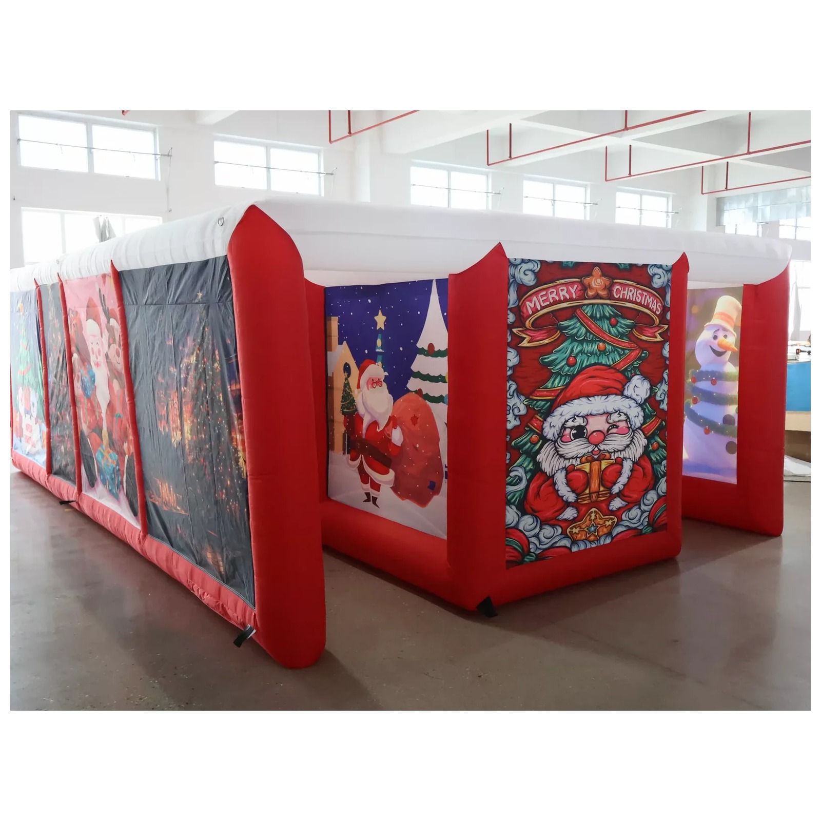 Kids Outdoor Party Venue - Outdoor Red Covered Inflatable Maze 4X6m
