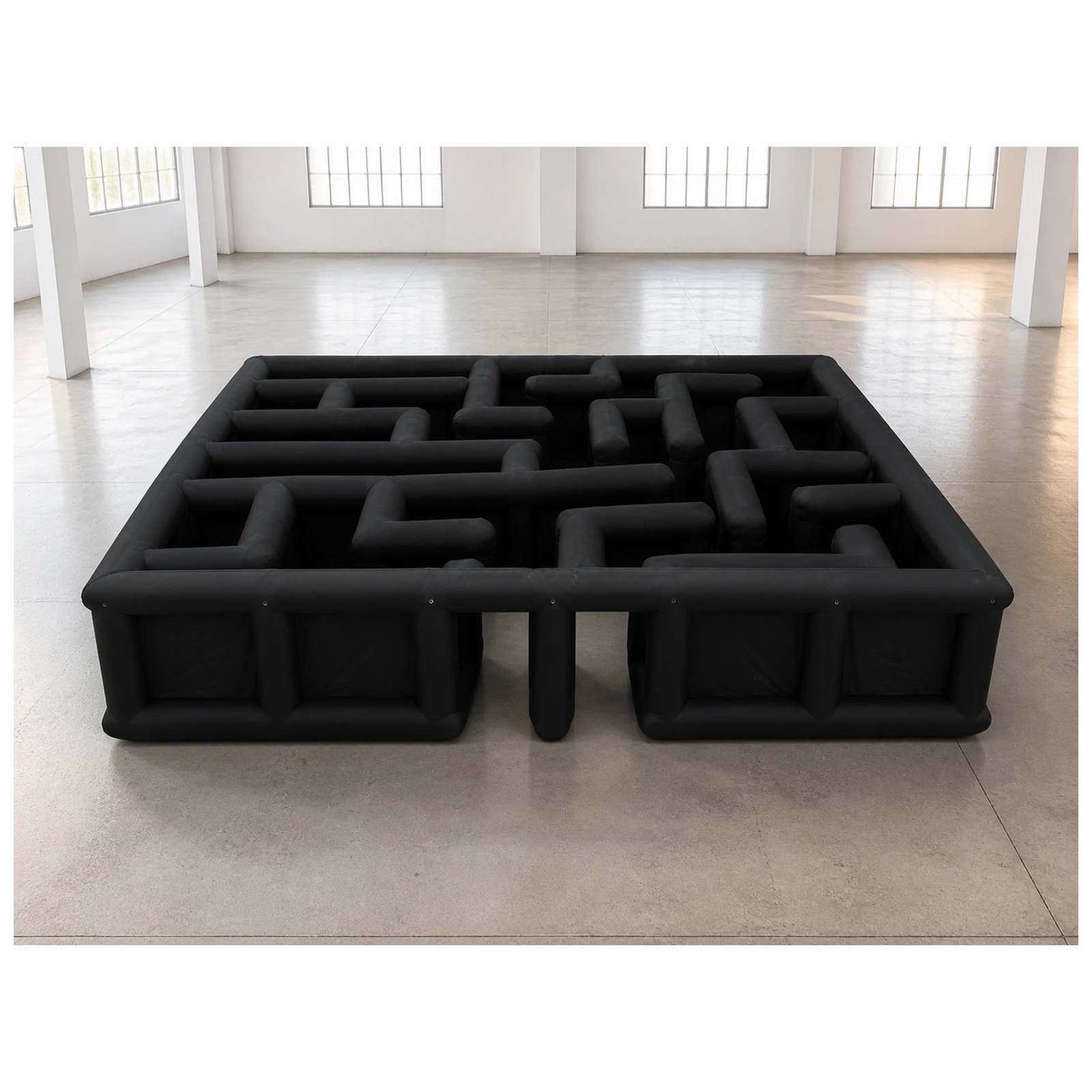 Large Black Open Square Inflat - Kids Outdoor Party Venue review and price