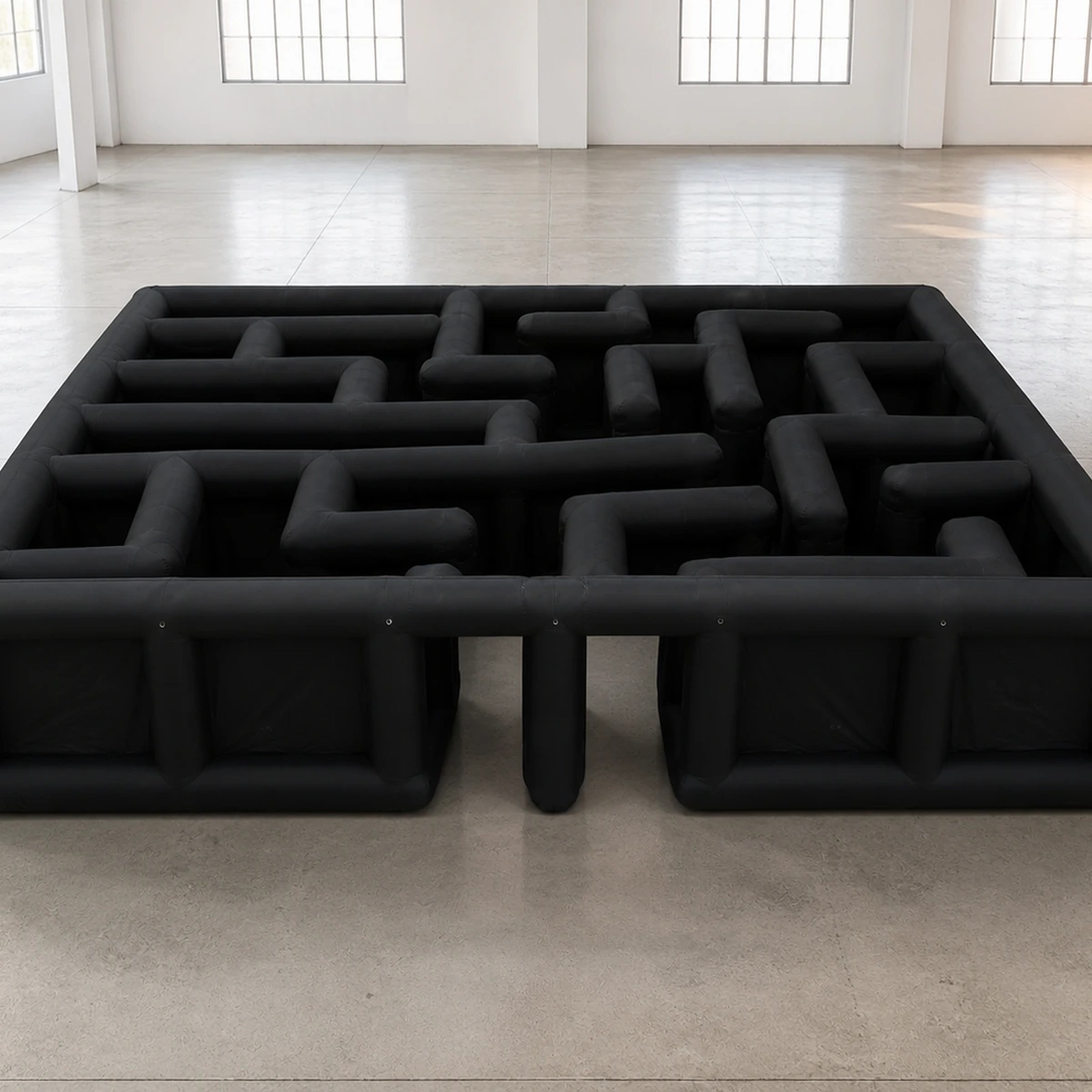 Large Black Open Square Inflat - Kids Outdoor Party Venue review and price