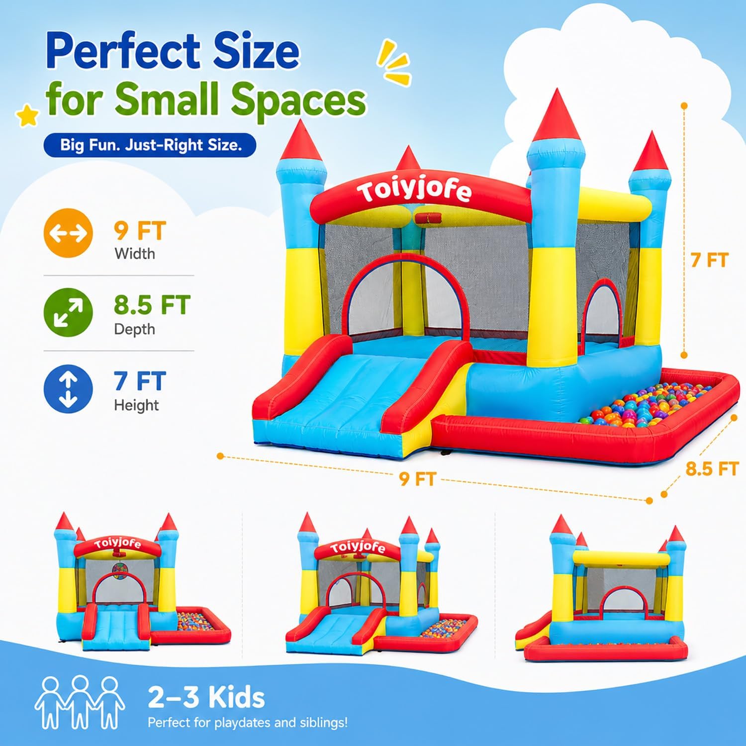 Bounce House for Kids 3-6, Tod - Kids Outdoor Jumping Castle review and price