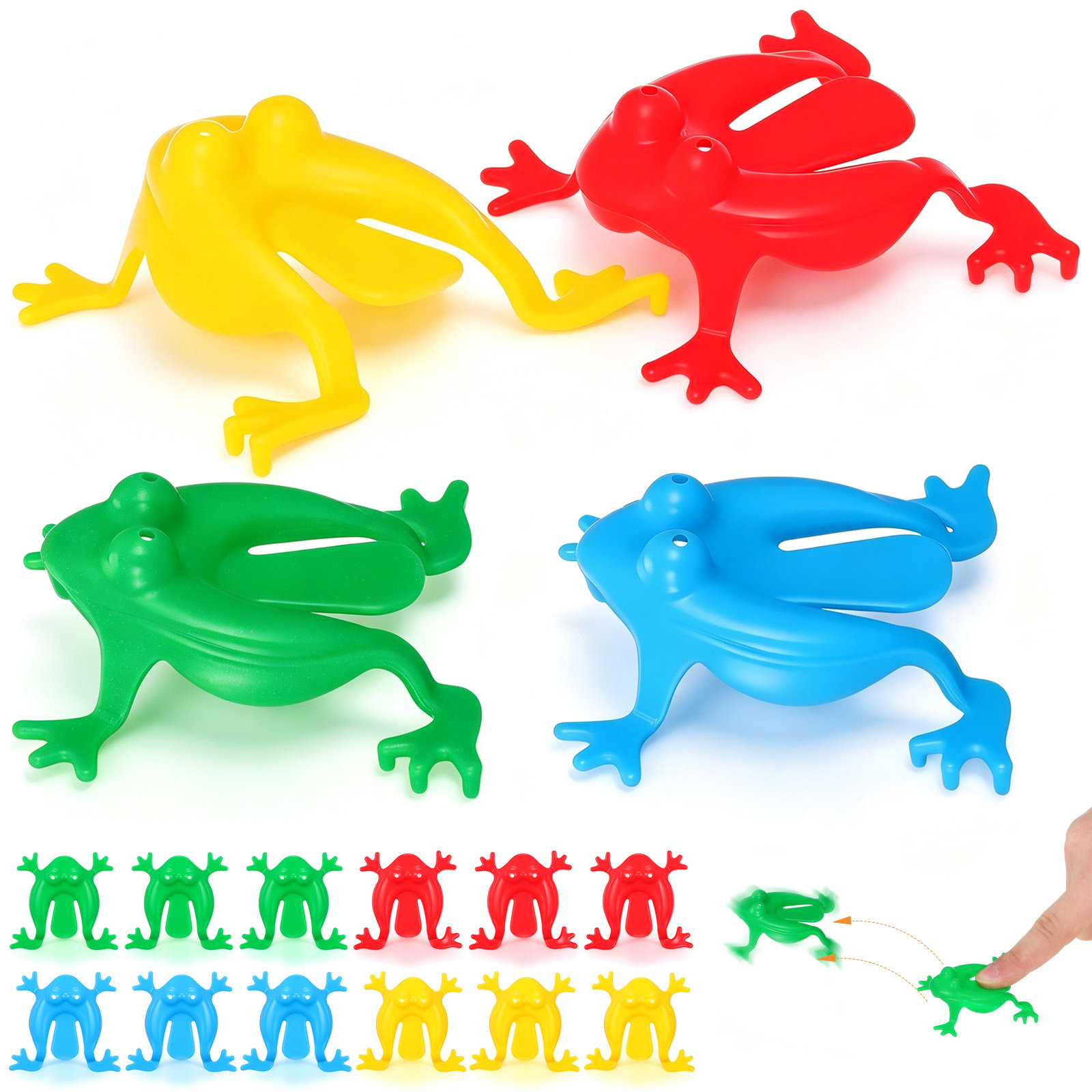 16Pcs Jumping Frog Assorted Co - Kids Outdoor Jumping Toys review and price