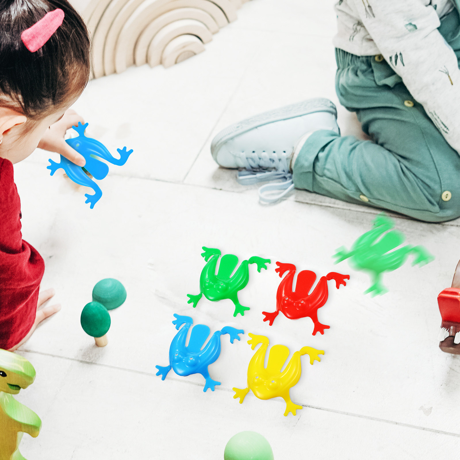 16Pcs Jumping Frog Assorted Co - Kids Outdoor Jumping Toys review and price