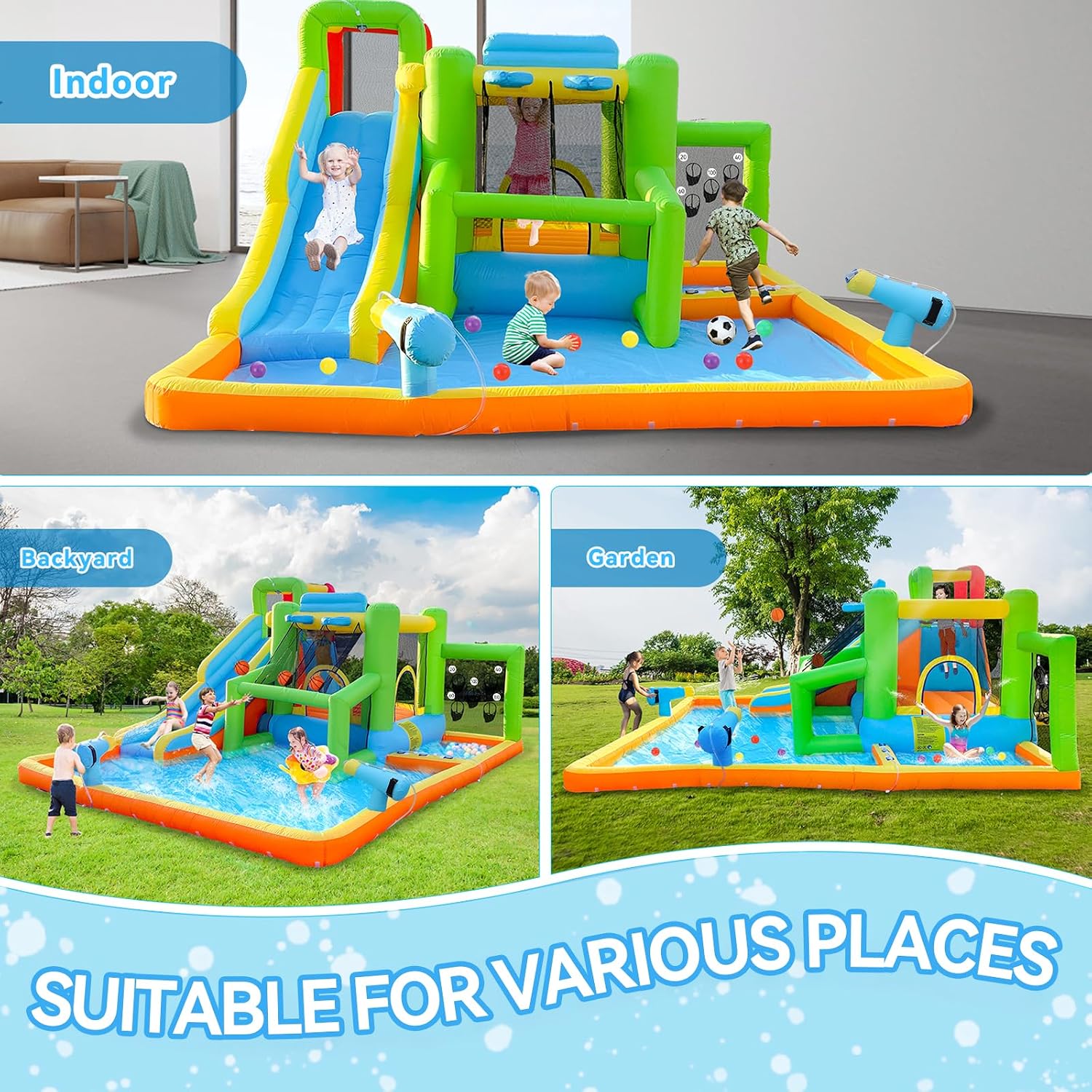 FBSPORT Inflatable Bounce Hous - Kids Outdoor Water Slide review and price
