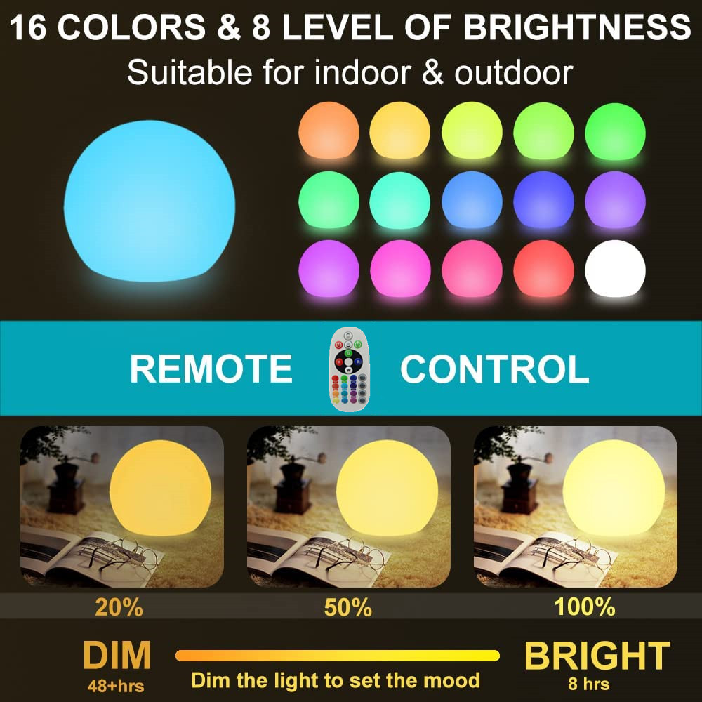 Rechargeable LED Glowing Ball  - Kids Outdoor Garden review and price
