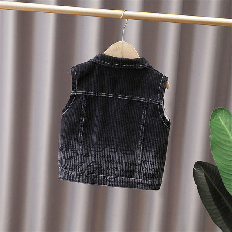 Boy Black Denim Vest Spring Au - Kids Outdoor Vest review and price