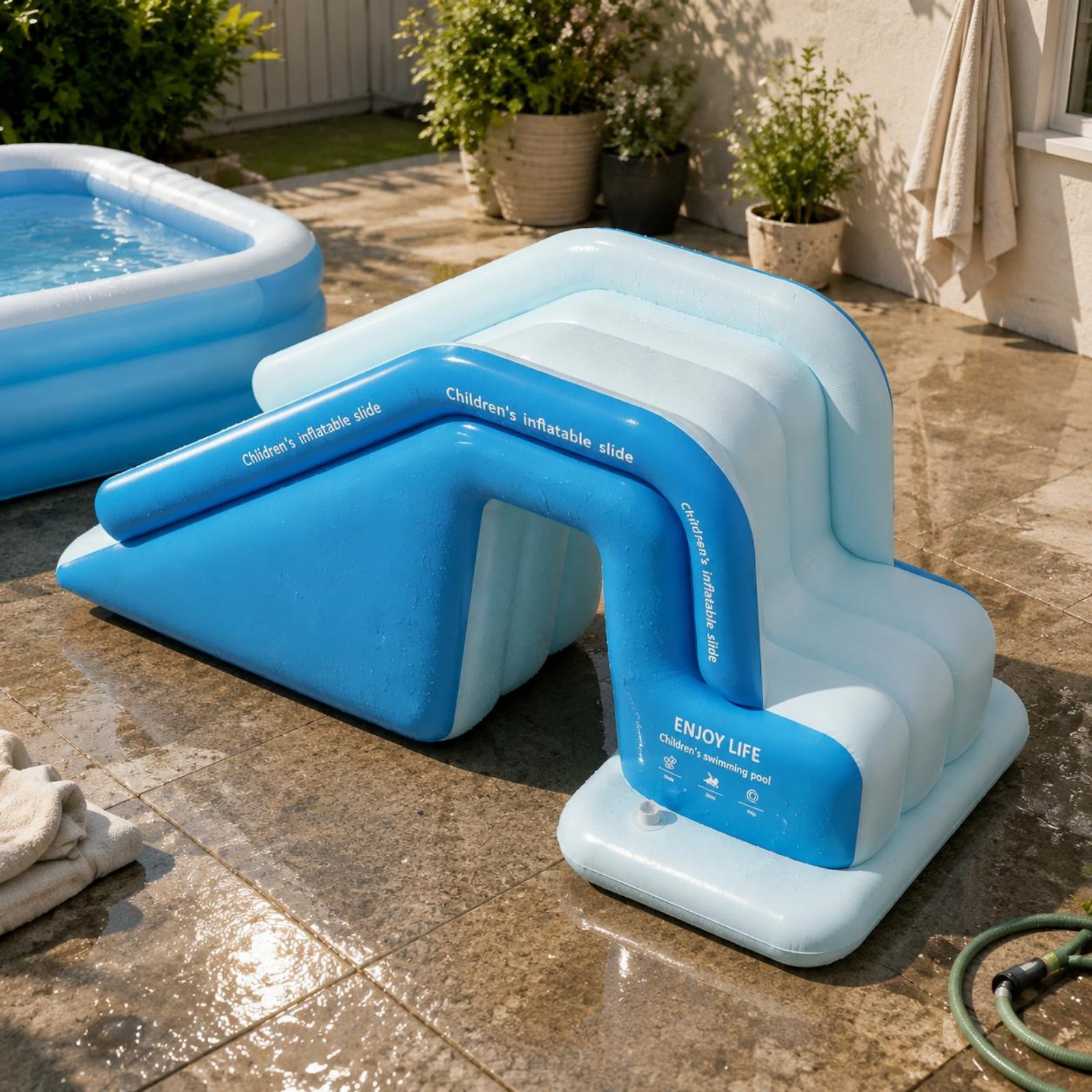 Inflatable Pool Slide Foldable - Kids Outdoor Nature Toys review and price