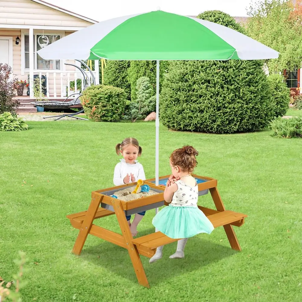 3-in-1 Height-Adjustable Umbre - Kids Outdoor Picnic Table review and price