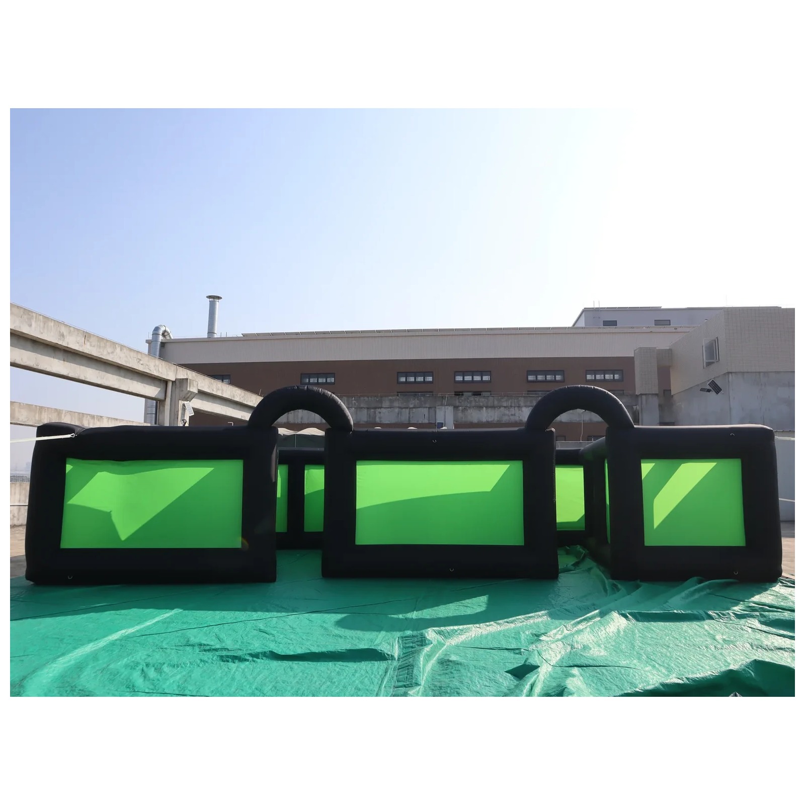 Outdoor Black Green Inflatable - Kids Outdoor Party Venue review and price