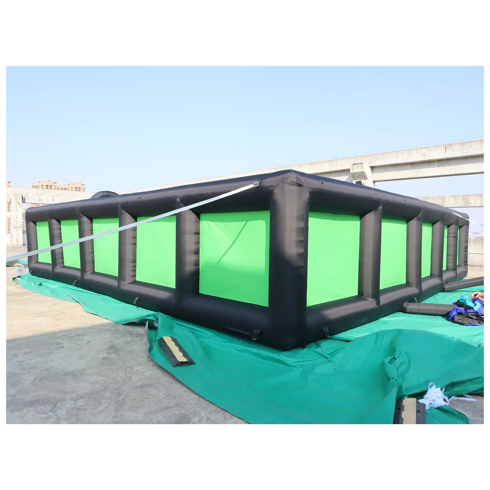 Outdoor Black Green Inflatable - Kids Outdoor Party Venue review and price