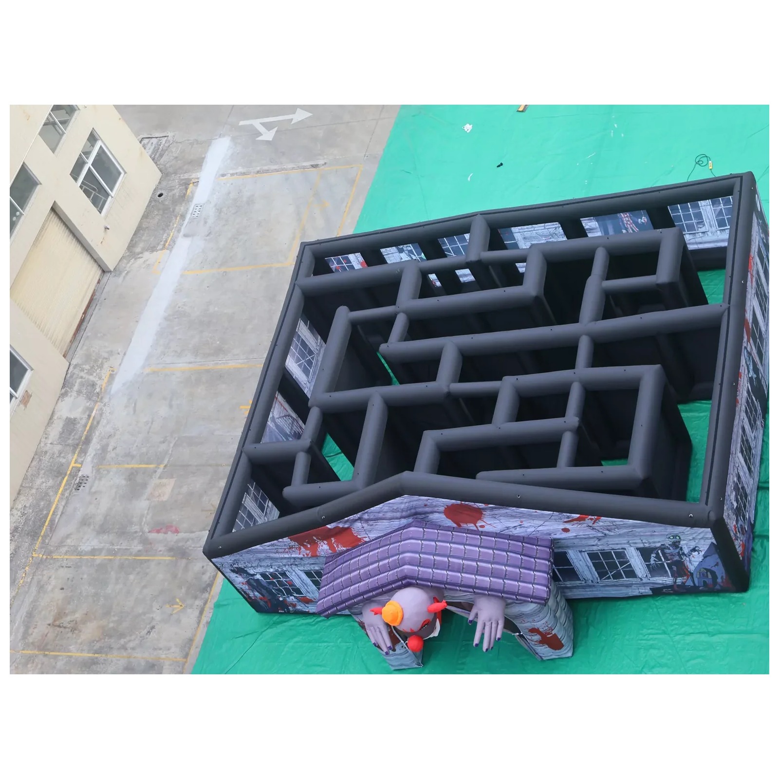 Large Gray Covered Inflatable  - Kids Outdoor Party Venue review and price