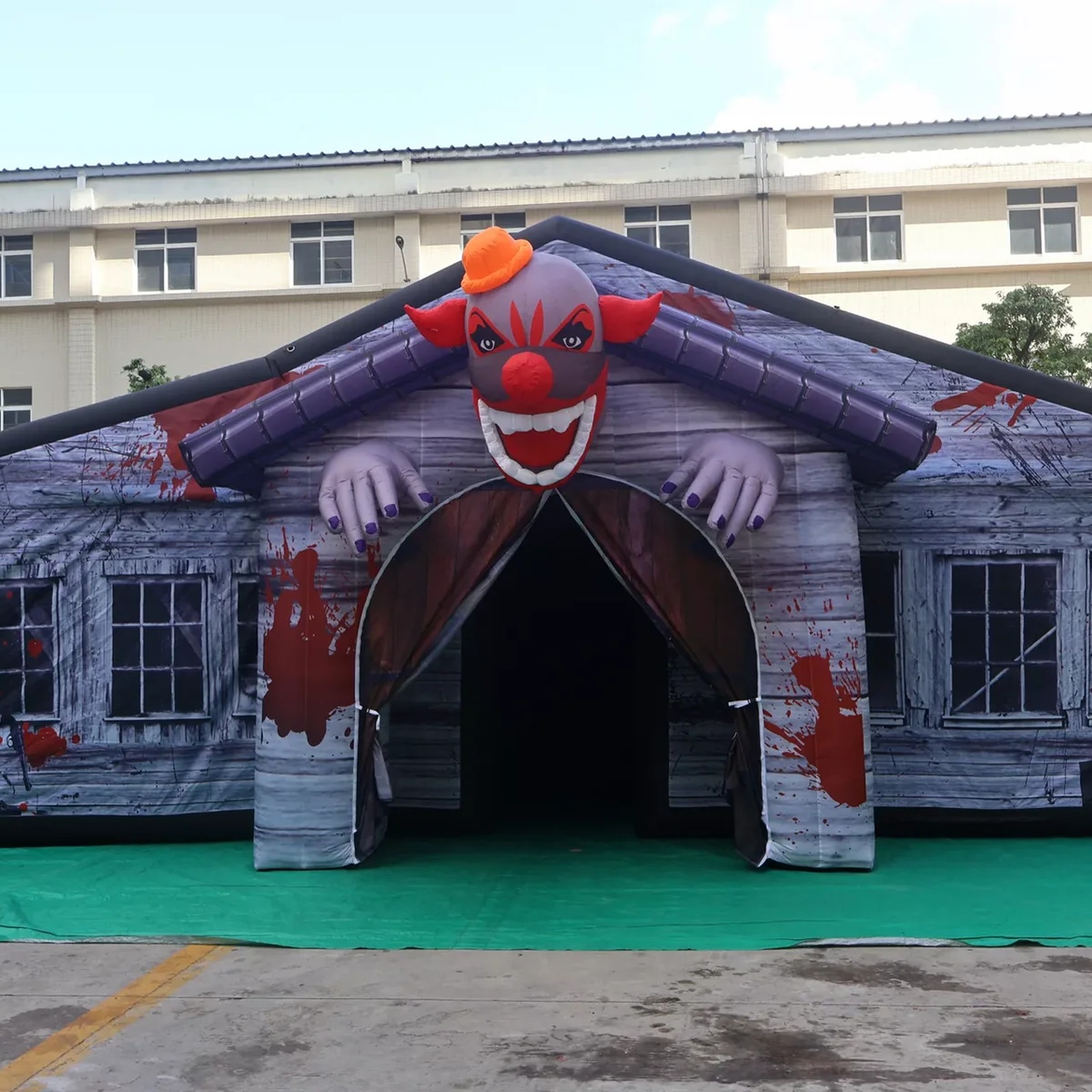 Large Gray Covered Inflatable  - Kids Outdoor Party Venue review and price