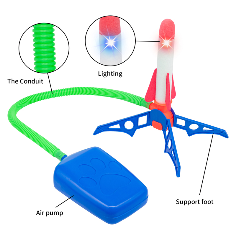 Kids Foot Pedal Air Pump Rocke - Kids Outdoor Jumping Toys review and price