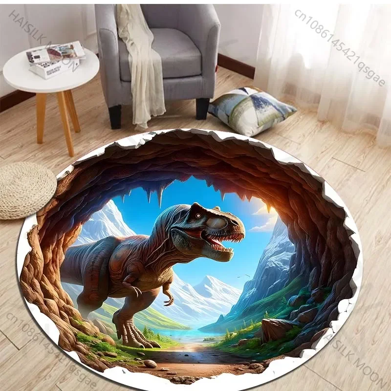 HD 3D Dinosaur Print Round Rug - Kids Outdoor Flooring review and price