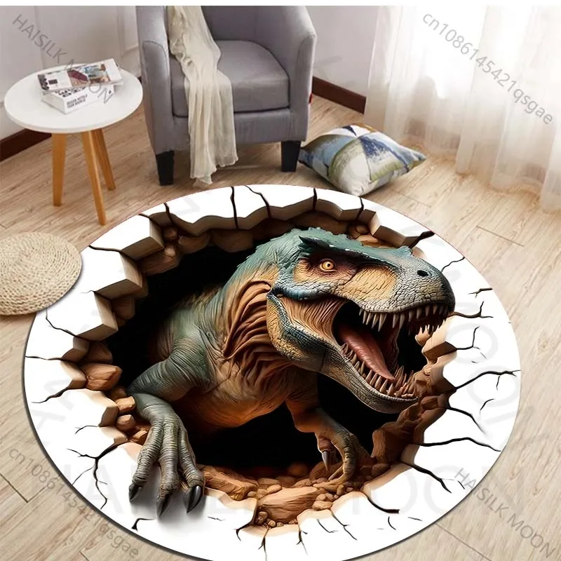 HD 3D Dinosaur Print Round Rug - Kids Outdoor Flooring review and price