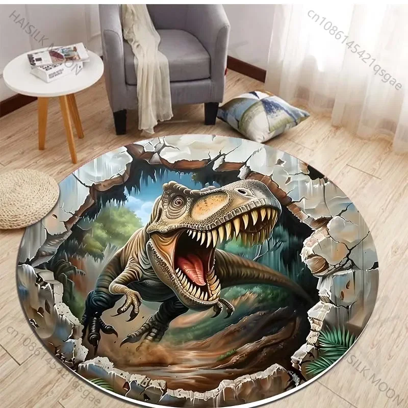 HD 3D Dinosaur Print Round Rug - Kids Outdoor Flooring review and price