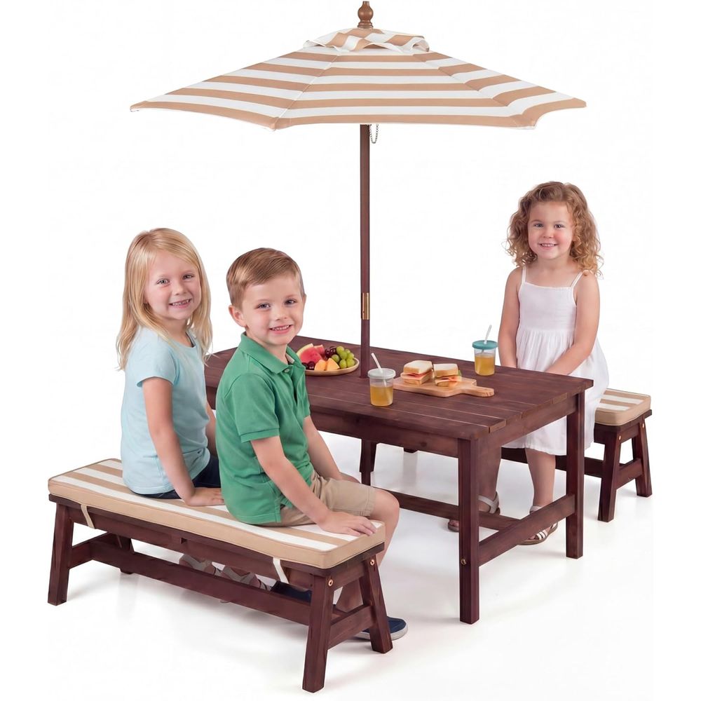 Kids Picnic Table, Large 42“x  - Kids Outdoor Picnic Table review and price