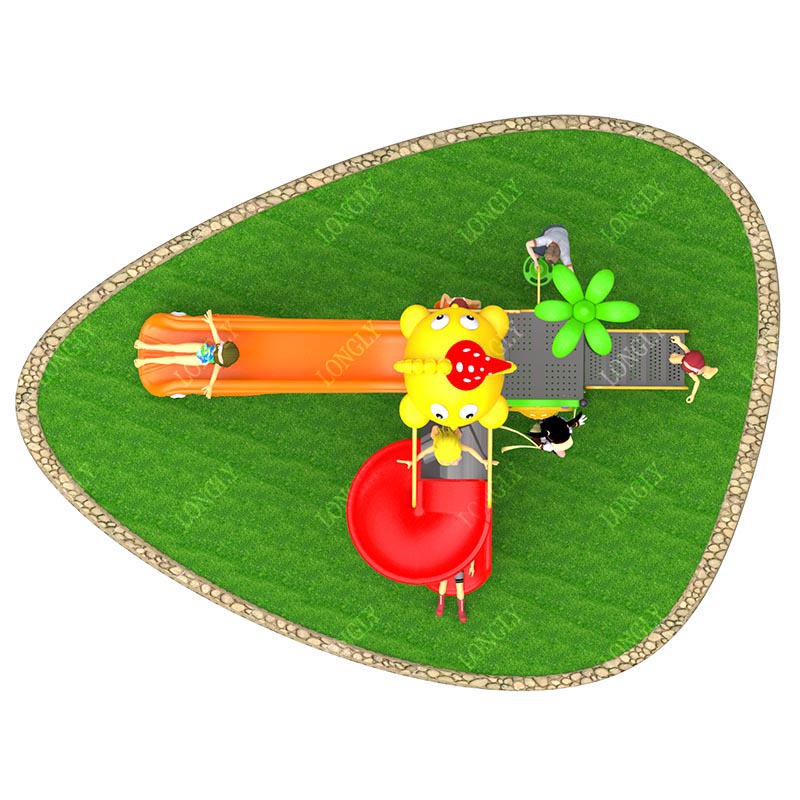 Commercial Plastic Slide 450x2 - Kids Outdoor Garden review and price
