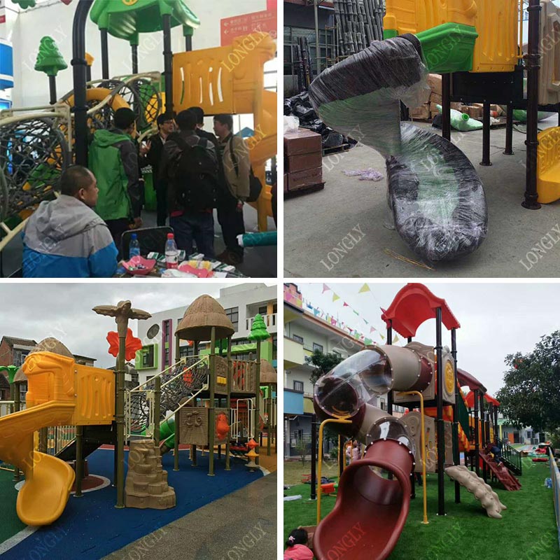 Commercial Plastic Slide 450x2 - Kids Outdoor Garden review and price
