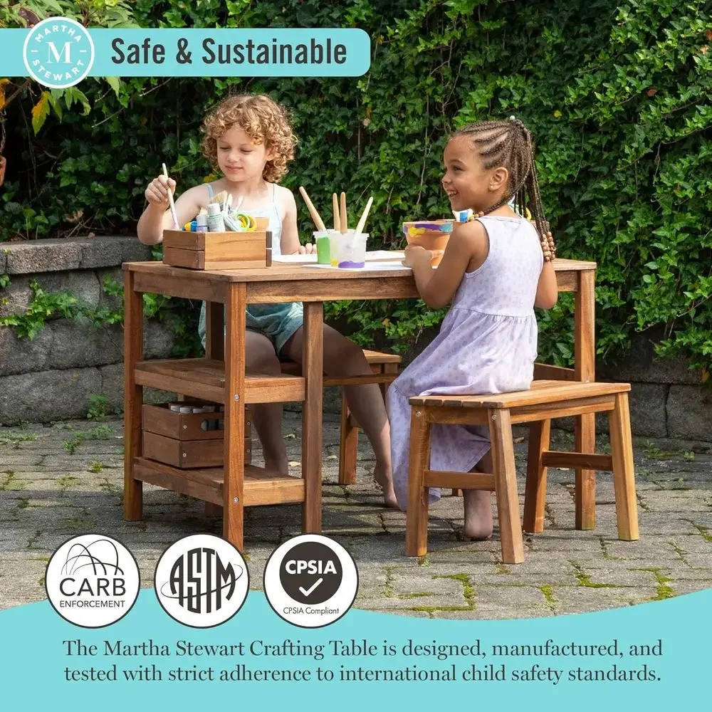 Kids Outdoor Crat Table and 2  - Kids Outdoor Picnic Table review and price