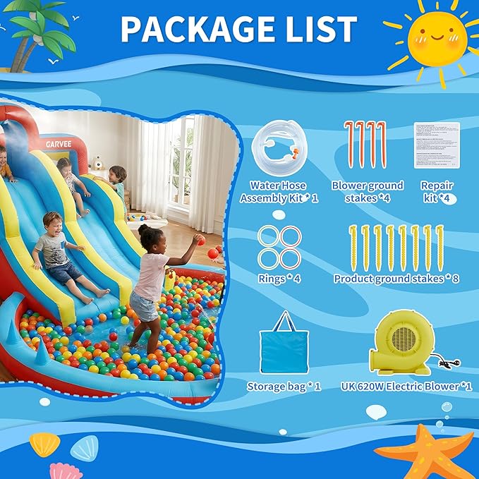 All-Season 8-in-1 Inflatable W - Kids Outdoor Water Slide review and price