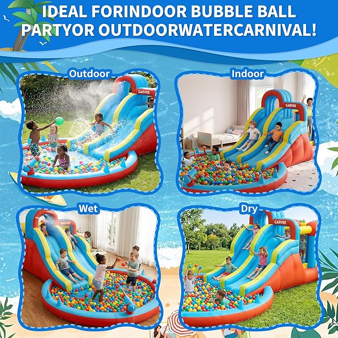 All-Season 8-in-1 Inflatable W - Kids Outdoor Water Slide review and price