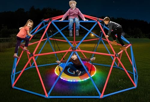 Clim Dome Swing Set with LED S - Kids Outdoor Jungle Gym review and price