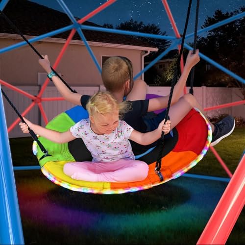 Clim Dome Swing Set with LED S - Kids Outdoor Jungle Gym review and price
