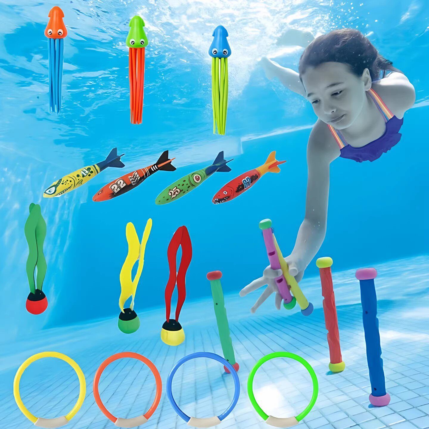 Plastic Pool Dive Toy Set for  - Kids Outdoor Activity Centre review and price