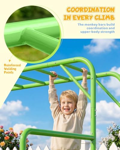 Outdoor Monkey Bar Set with Cl - Kids Outdoor Monkey Bar Set review and price