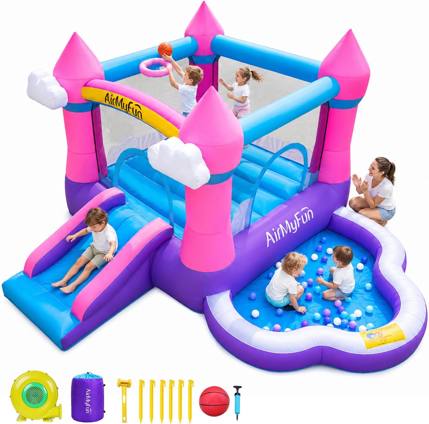 Pink Indoor/Outdoor Inflatable - Kids Outdoor Water Slide review and price