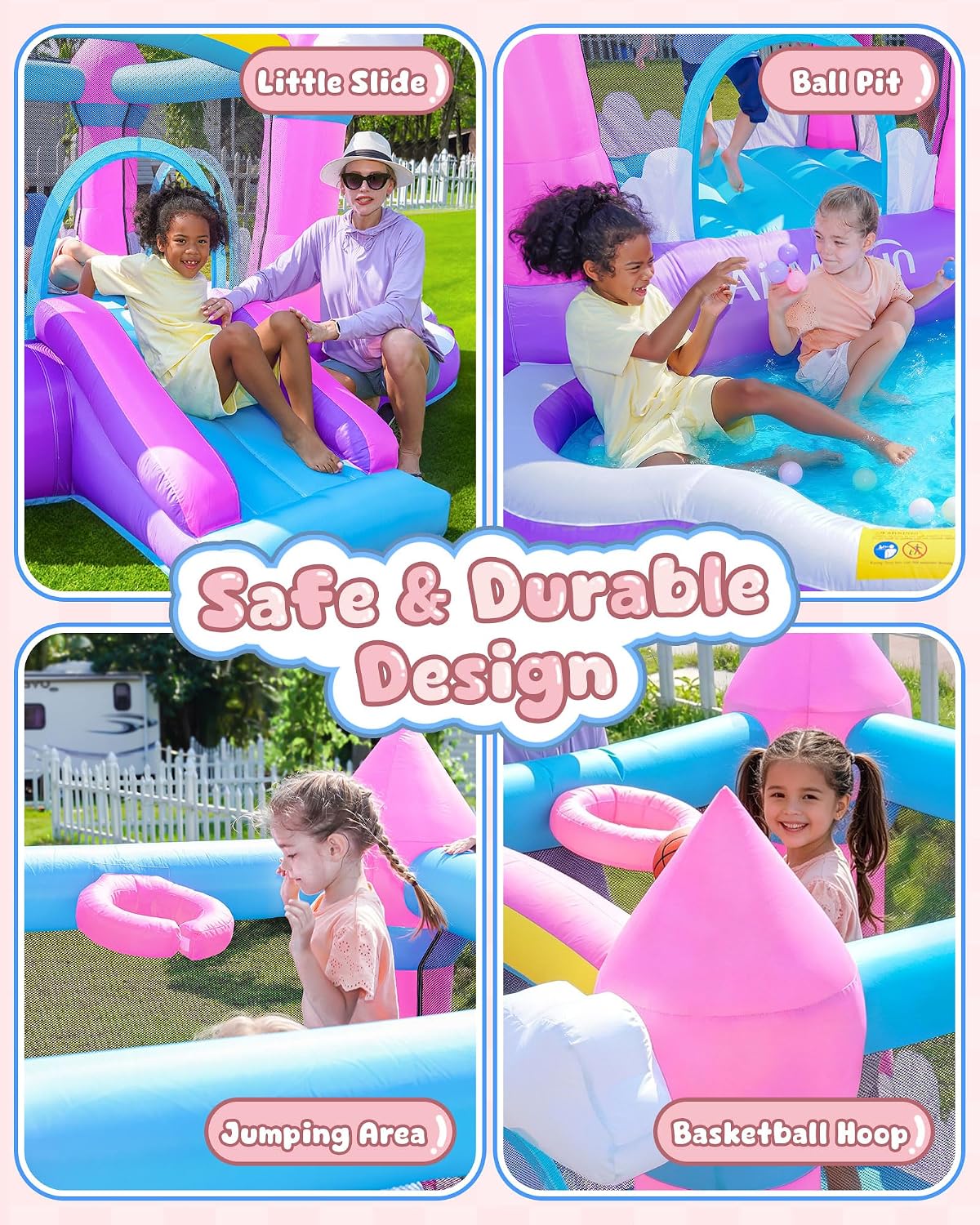 Pink Indoor/Outdoor Inflatable - Kids Outdoor Water Slide review and price