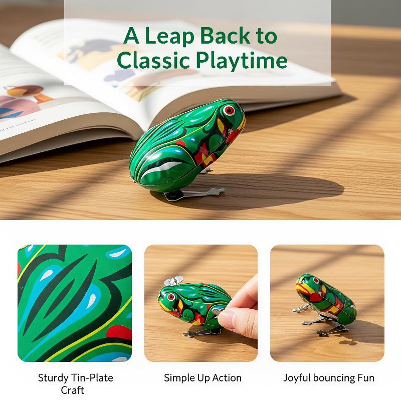 Vintage Tin Jumping Frog Toy 1 - Kids Outdoor Jumping Toys review and price