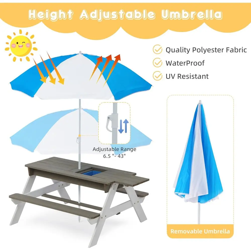 Convertible 3-in-1 Wooden Picn - Kids Outdoor Picnic Table review and price