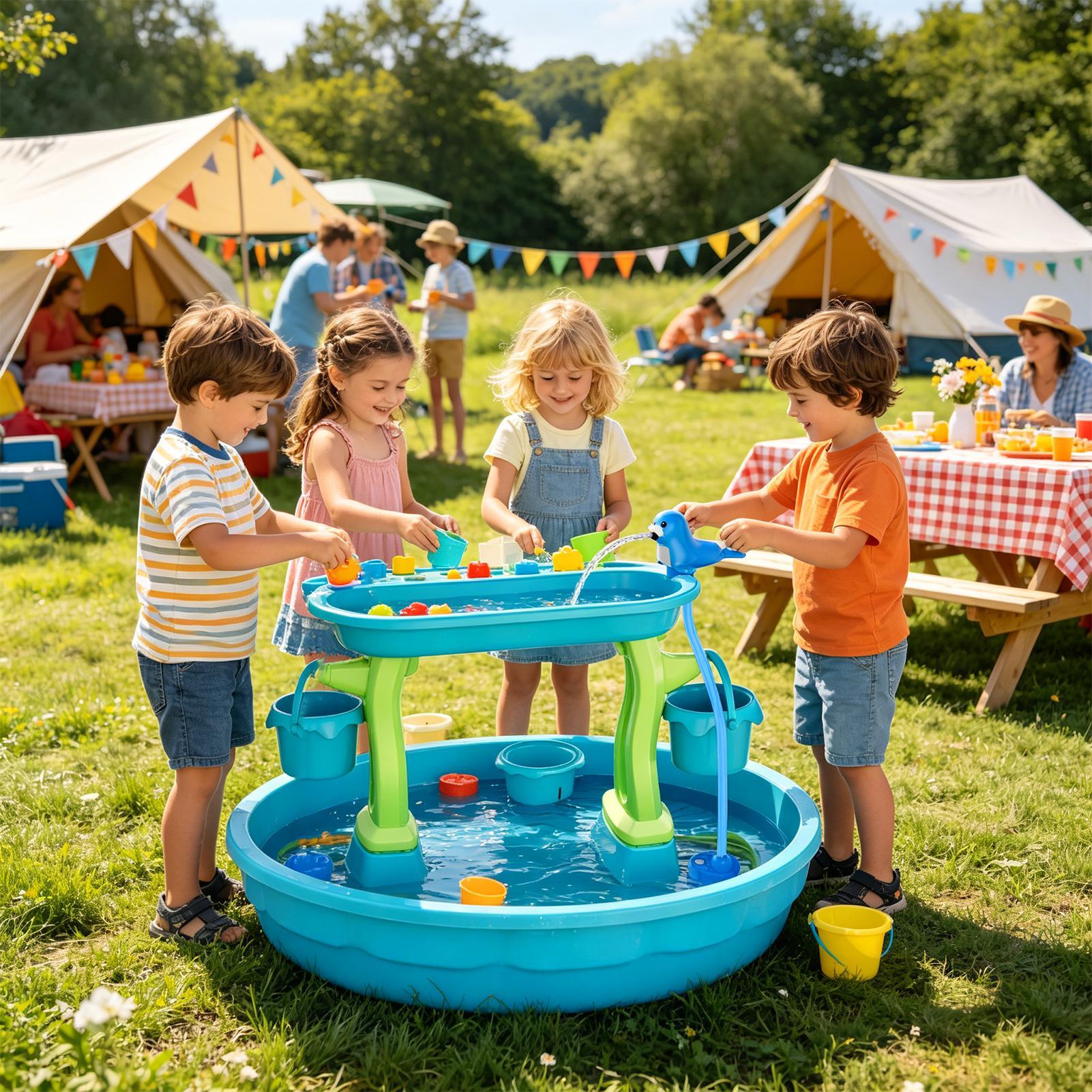 Rechargeable Water Table Spray - Kids Outdoor Picnic Table review and price