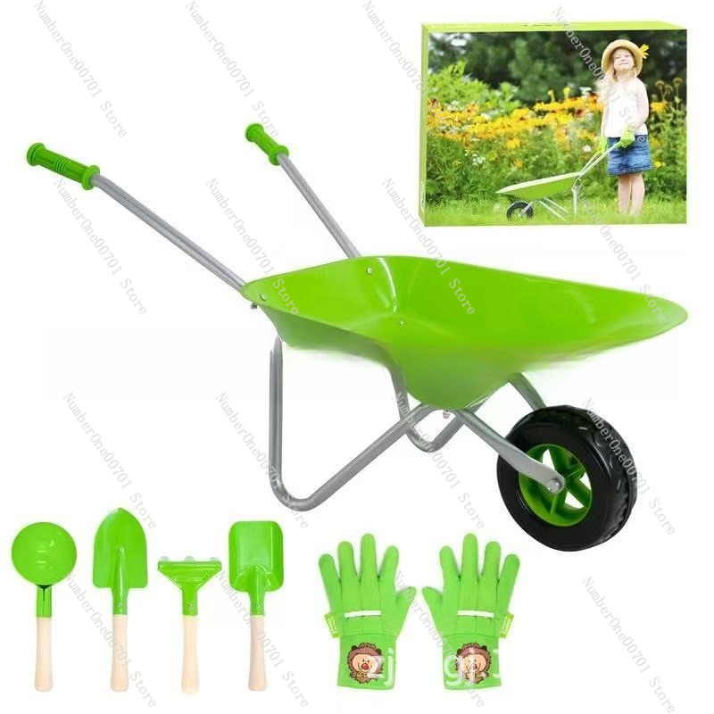 Kids Outdoor Wheelbarrow, Gree - Kids Outdoor Garden review and price