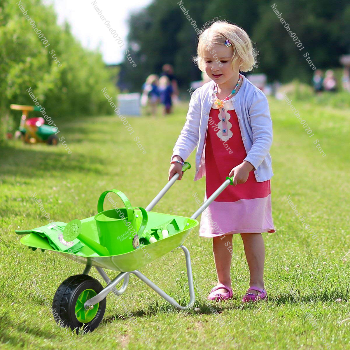 Kids Outdoor Wheelbarrow, Gree - Kids Outdoor Garden review and price