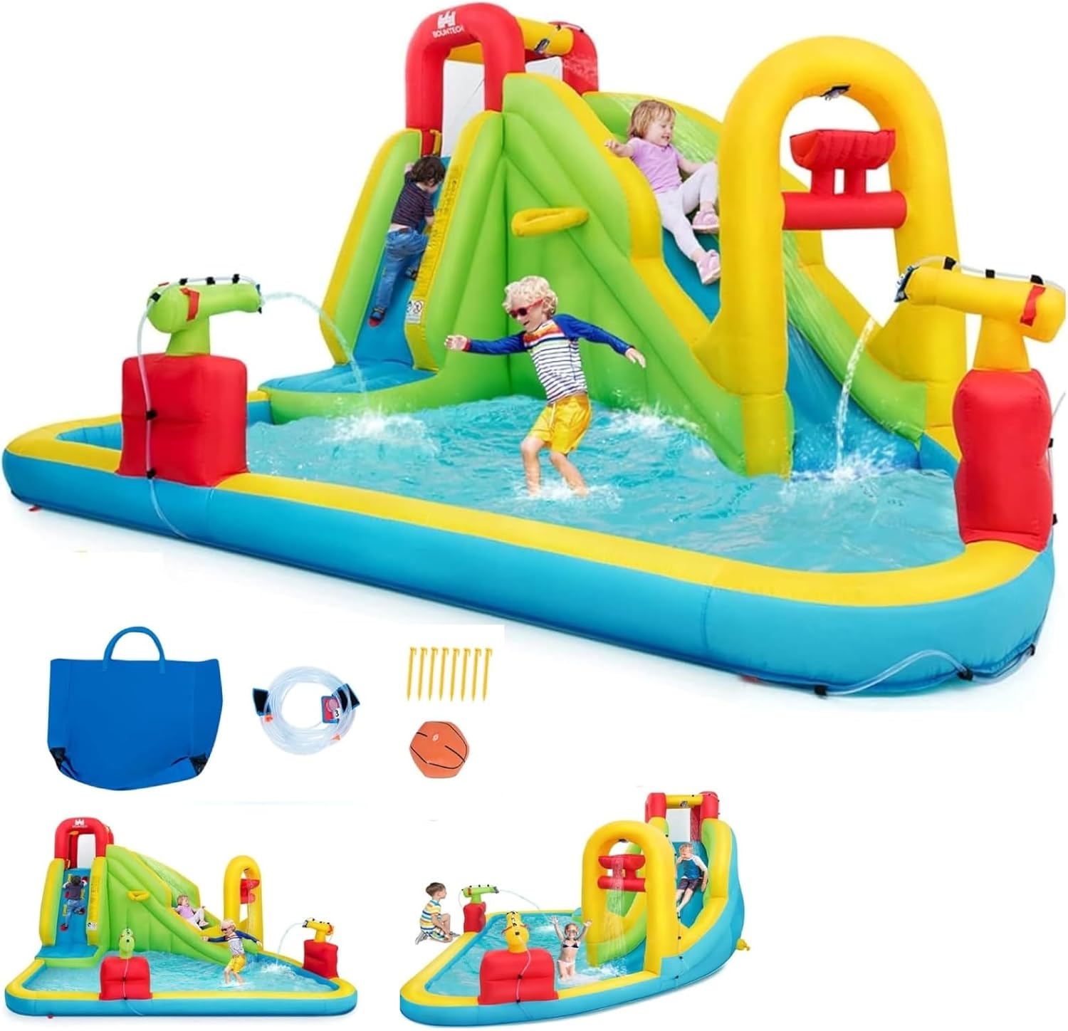 Mega Inflatable Water Park Bou - Kids Outdoor Water Slide review and price