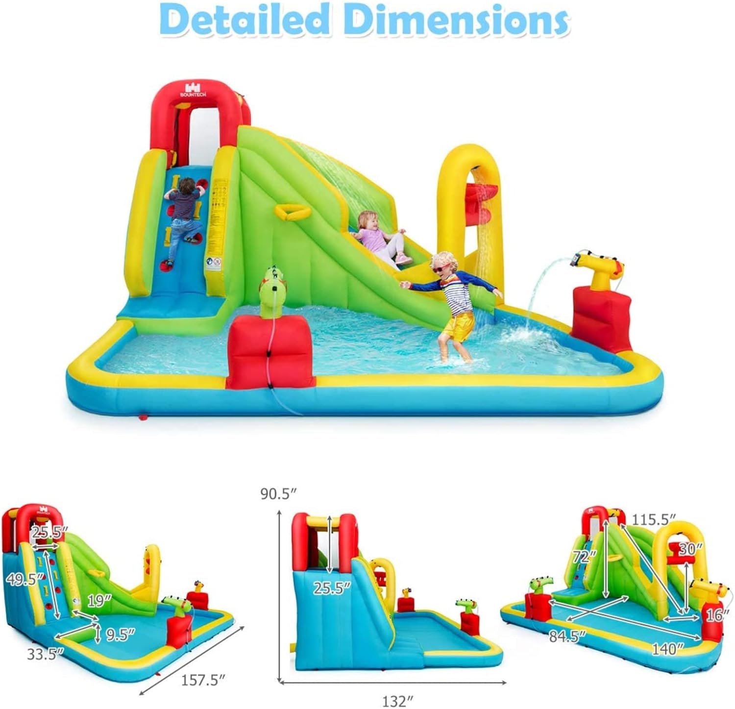 Mega Inflatable Water Park Bou - Kids Outdoor Water Slide review and price