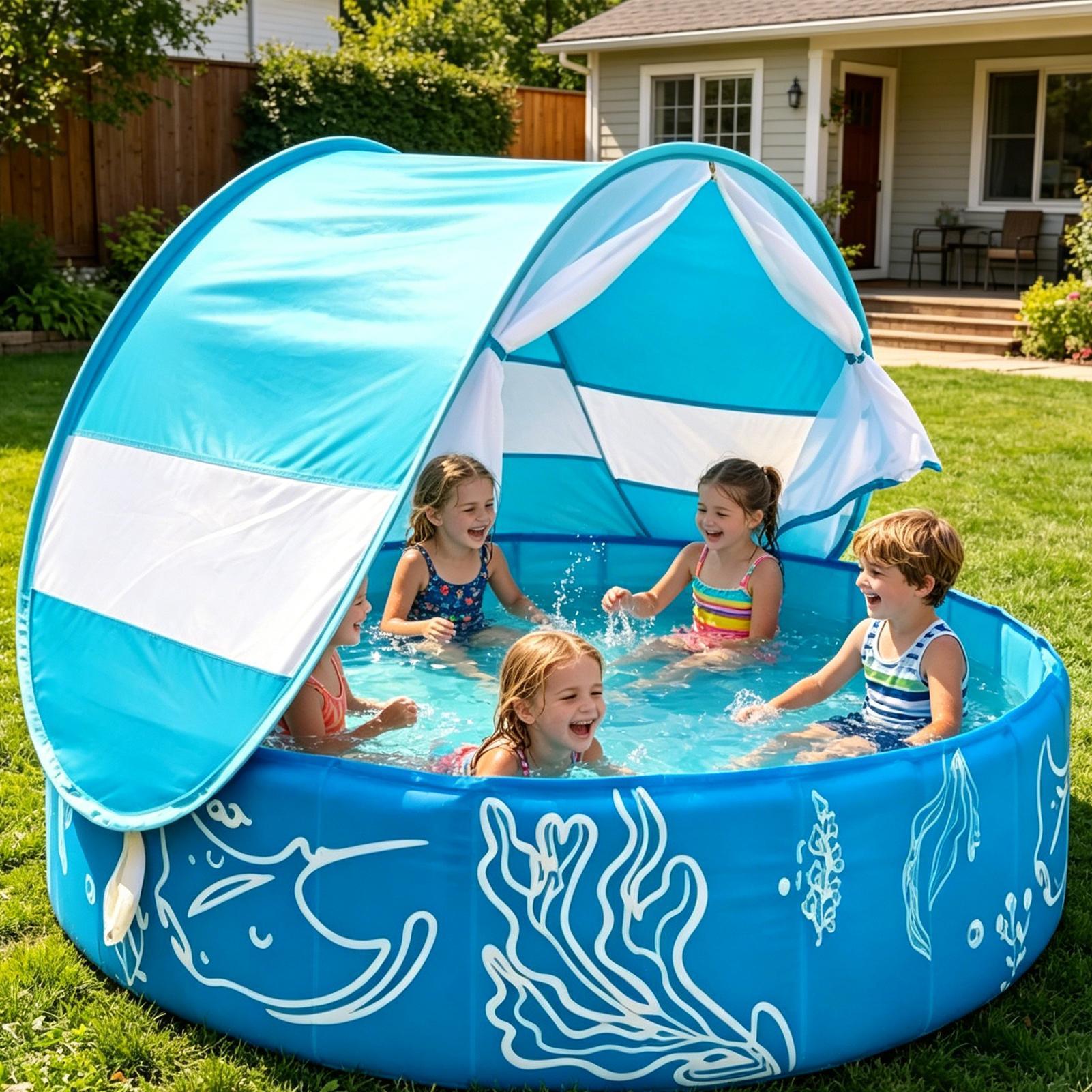 Kiddie Pool with Canopy 120x30 - Kids Outdoor Activity Centre review and price
