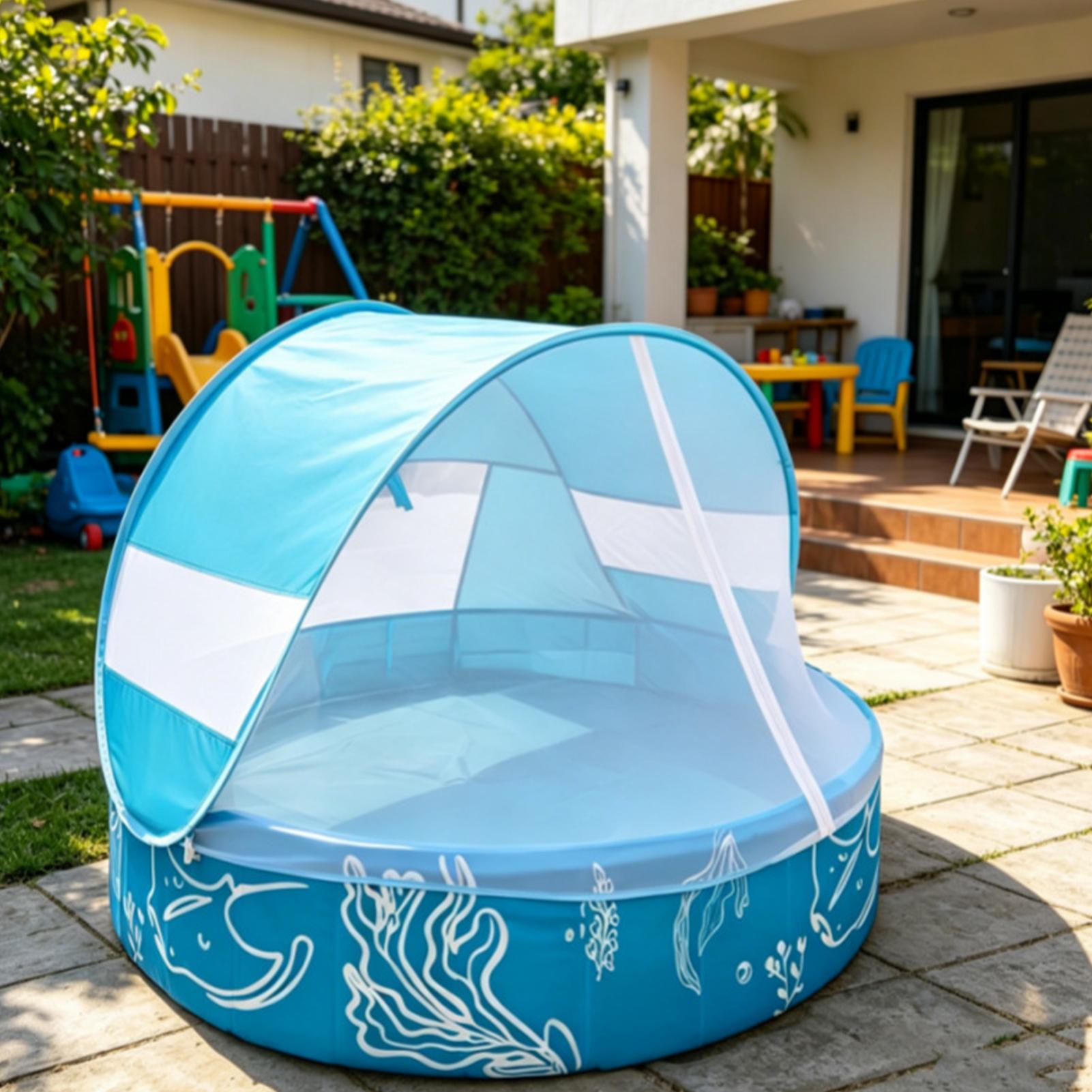 Kiddie Pool with Canopy 120x30 - Kids Outdoor Activity Centre review and price