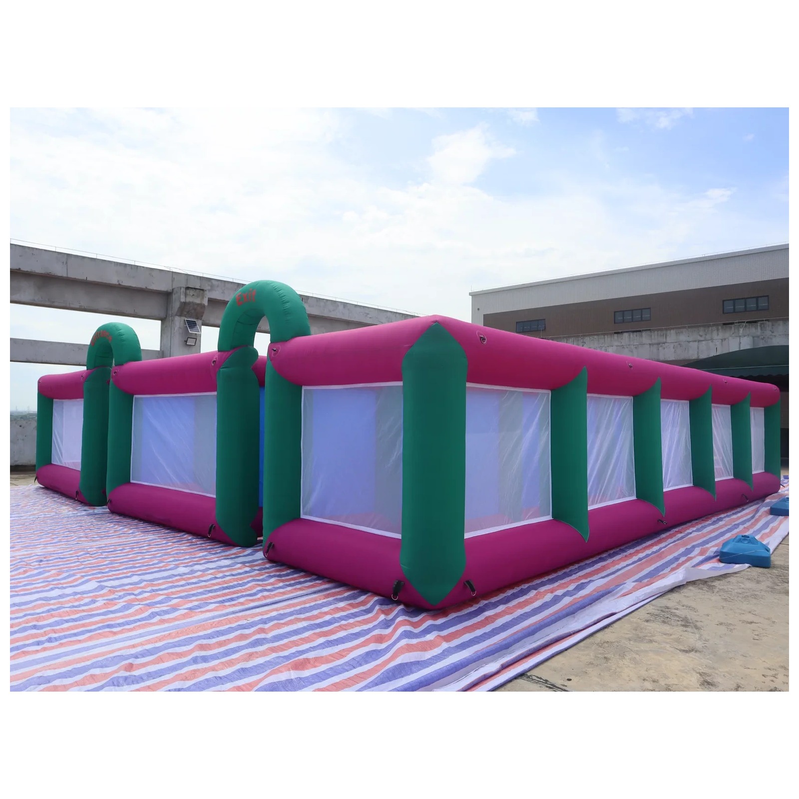 Large Magenta Green Mesh Open  - Kids Outdoor Party Venue review and price